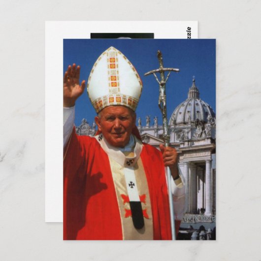 Der ehrwürdige Papst Johannes Paul II. Postkarte (Vorne/Hinten)