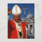 Der ehrwürdige Papst Johannes Paul II. Postkarte (Vorderseite)