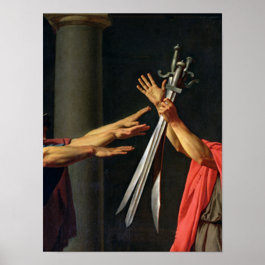 Der Eid Horatii, 1784 Poster (Vorne)