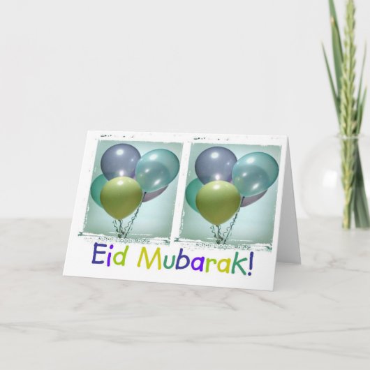 Der Eid Mubarak der bunte Kinder Karte (Vorderseite)