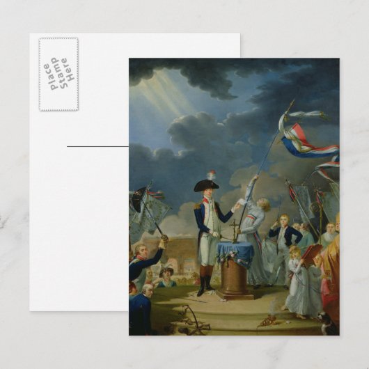 Der Eid von Lafayette Postkarte (Vorne/Hinten)