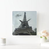 DER EIFFEL-TURM QUADRATISCHE WANDUHR (Zuhause)