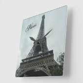 DER EIFFEL-TURM QUADRATISCHE WANDUHR (Winkel)