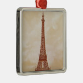 Der Eiffelturm, 1889 Silbernes Ornament (Rechts)
