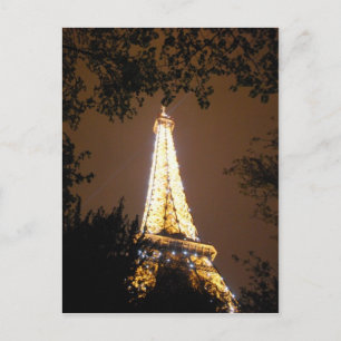 Der Eiffelturm am Abend, Paris Frankreich Postkarte