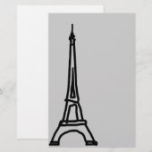 Der Eiffelturm Briefpapier (Vorne/Hinten)