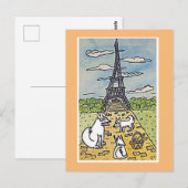 Der Eiffelturm, die originelle Art Parodie Postkarte (Vorne/Hinten)