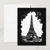 Der Eiffelturm, die Postkarte von Paris (Vorne/Hinten)