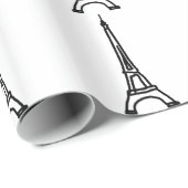 Der Eiffelturm Geschenkpapier (Rolleneckpunkt)