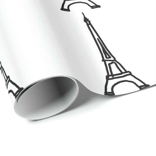 Der Eiffelturm Geschenkpapier (Rolleneckpunkt)