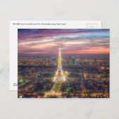 Der Eiffelturm in der Nacht, Paris Frankreich Postkarte (Vorne/Hinten)