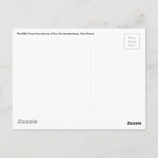 Der Eiffelturm in der Nacht, Paris Frankreich Postkarte (Rückseite)