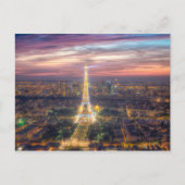 Der Eiffelturm in der Nacht, Paris Frankreich Postkarte (Vorderseite)
