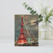 Der Eiffelturm in der roten Postkarte (Stehend Vorderseite)