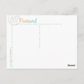 Der Eiffelturm in der roten Postkarte (Rückseite)