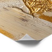 Der Eiffelturm in Gold Poster (Ecke)