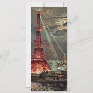 Der Eiffelturm in Rot Einladung