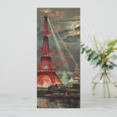 Der Eiffelturm in roter Einladung (Stehend Vorderseite)