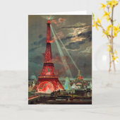 Der Eiffelturm mit roter Note Karte (Gelbe Blume)