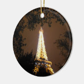 Der Eiffelturm nachts Keramik Ornament (Links)