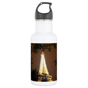 Der Eiffelturm nachts Trinkflasche