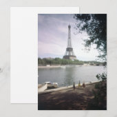 Der Eiffelturm. Paris, circa 1960. Einladung (Vorne/Hinten)