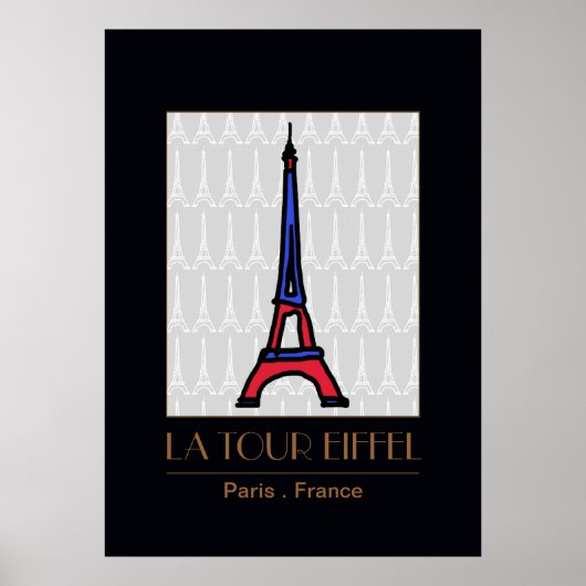 Der Eiffelturm / Paris decor Poster (Vorne)