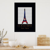 Der Eiffelturm / Paris decor Poster (Küche)