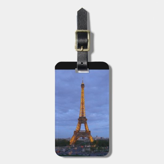Der Eiffelturm Paris Frankreich Gepäckanhänger (Vorderseite vertikal)