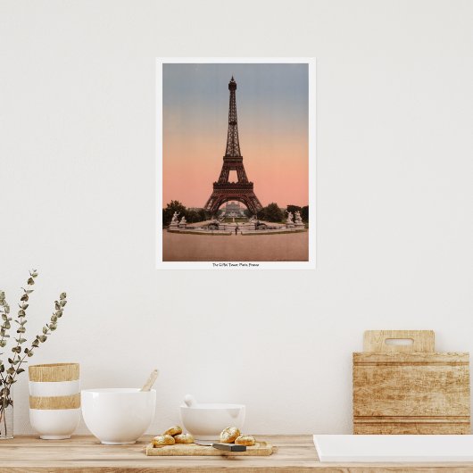 Der Eiffelturm, Paris, Frankreich Poster (Küche)