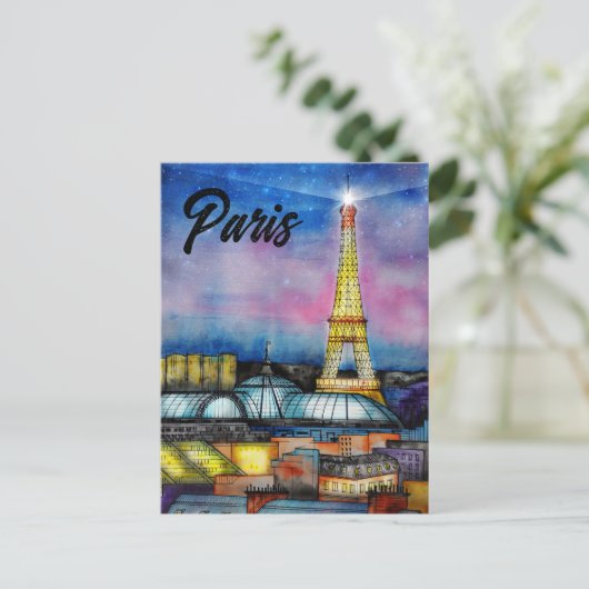 Der Eiffelturm Paris Frankreich Postkarte (Stehend Vorderseite)