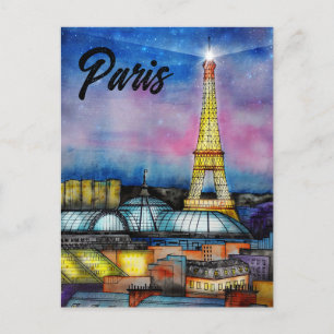Der Eiffelturm Paris Frankreich Postkarte