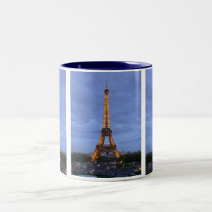Der Eiffelturm Paris Frankreich Zweifarbige Tasse