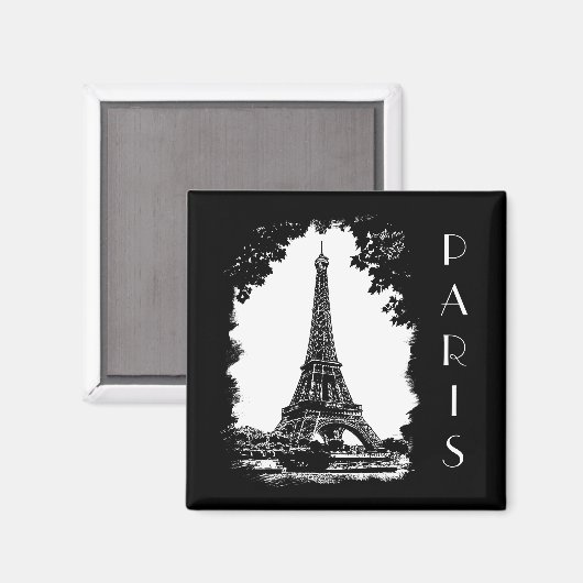 Der Eiffelturm Paris Illustrationsmagnet Magnet (Vorderseite/Rückseite)