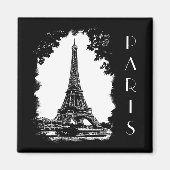 Der Eiffelturm Paris Illustrationsmagnet Magnet (Vorne)