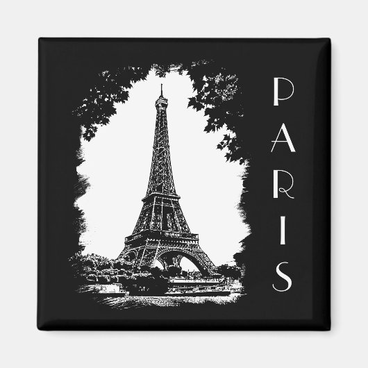Der Eiffelturm Paris Illustrationsmagnet Magnet (Vorne)