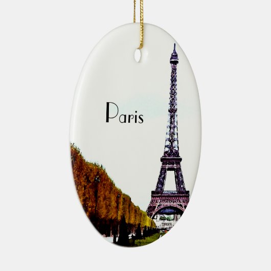 Der Eiffelturm - Paris Keramik Ornament (Rechts)