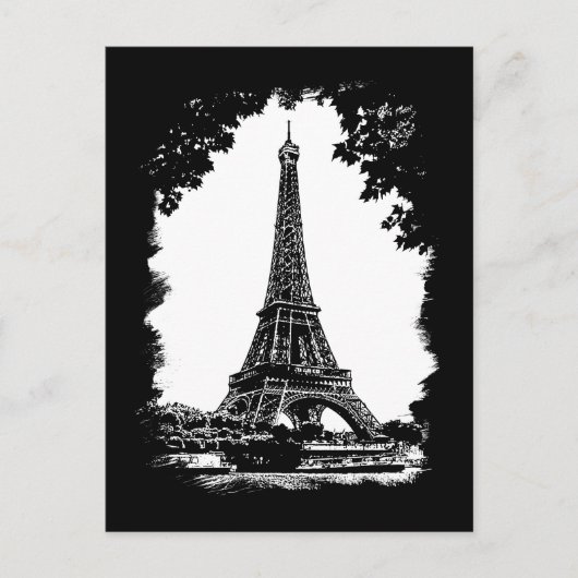 Der Eiffelturm, Paris Postkarte (Vorderseite)