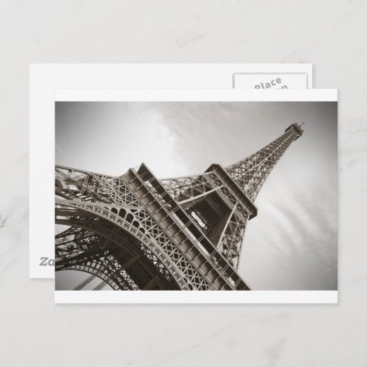 Der Eiffelturm, Paris Postkarte (Vorne/Hinten)