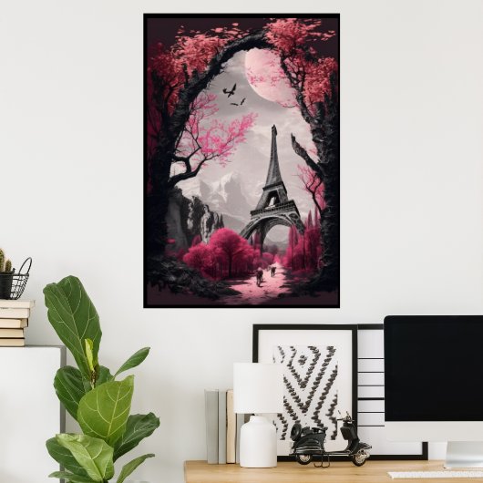 Der Eiffelturm Poster (Heimbüro)