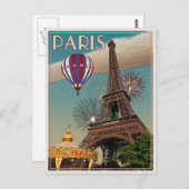 Der Eiffelturm Postkarte (Vorne/Hinten)