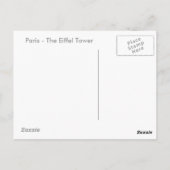 Der Eiffelturm Postkarte (Rückseite)