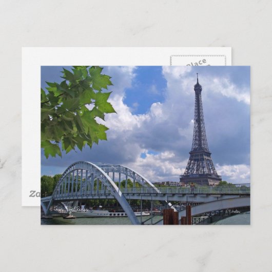 Der Eiffelturm Postkarte (Vorne/Hinten)