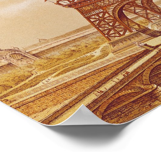 Der Eiffelturm von 1889 Poster (Ecke)