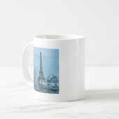 Der Eiffelturm von der Seine Paris 1900 Kaffeetasse (Vorderseite Links)