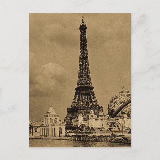 Der Eiffelturm von der Seine-Paris-Ausstellung Postkarte (Vorderseite)