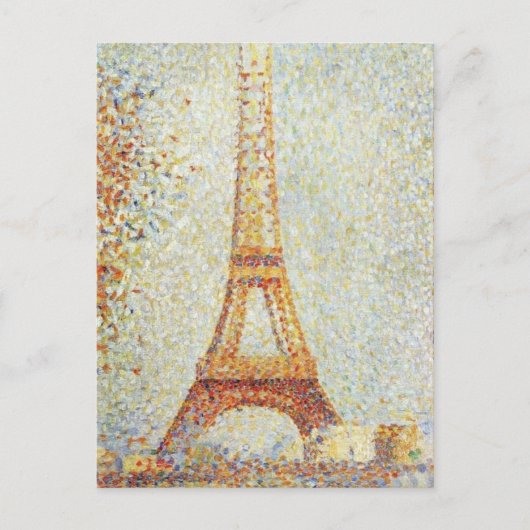 Der Eiffelturm von Georges Seurat Postkarte (Vorderseite)