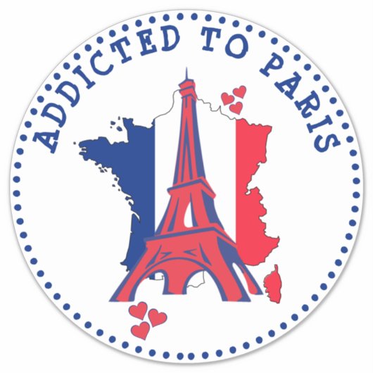 Der Eiffelturm von Paris Aufkleber (Vorderseite)