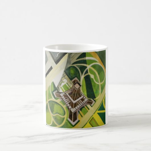Der Eiffelturm (von Robert Delaunay) Kaffeetasse (Mittel)