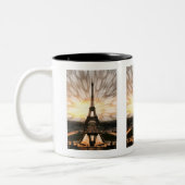 Der Eiffelturm! Zweifarbige Tasse (Links)